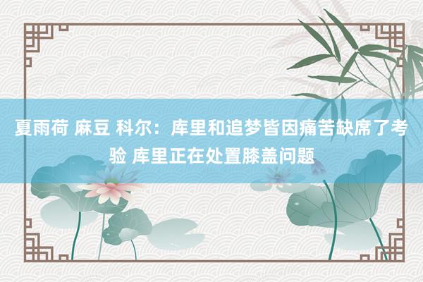 夏雨荷 麻豆 科尔：库里和追梦皆因痛苦缺席了考验 库里正在处置膝盖问题