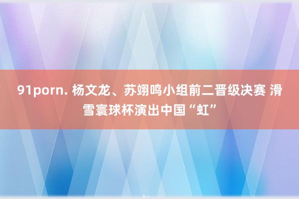 91porn. 杨文龙、苏翊鸣小组前二晋级决赛 滑雪寰球杯演出中国“虹”