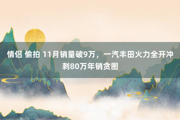 情侣 偷拍 11月销量破9万，一汽丰田火力全开冲刺80万年销贪图