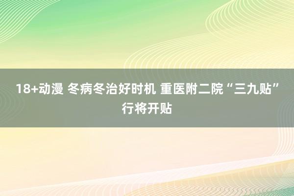 18+动漫 冬病冬治好时机 重医附二院“三九贴”行将开贴