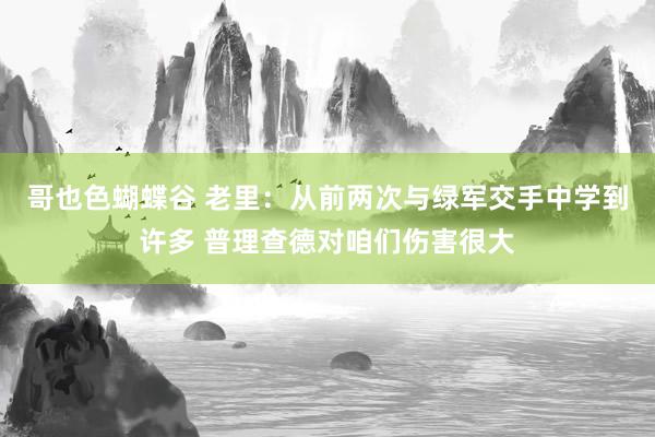 哥也色蝴蝶谷 老里：从前两次与绿军交手中学到许多 普理查德对咱们伤害很大