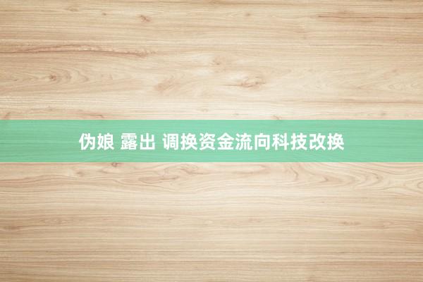 伪娘 露出 调换资金流向科技改换