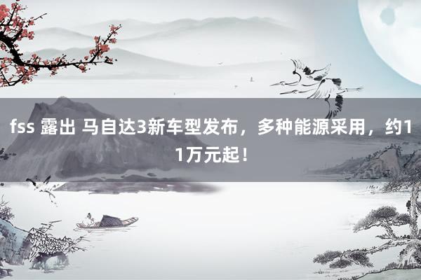 fss 露出 马自达3新车型发布，多种能源采用，约11万元起！