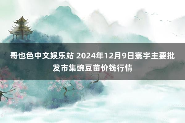 哥也色中文娱乐站 2024年12月9日寰宇主要批发市集豌豆苗价钱行情