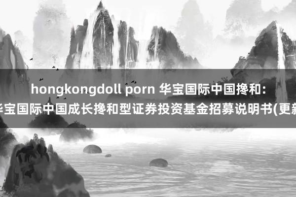 hongkongdoll porn 华宝国际中国搀和: 华宝国际中国成长搀和型证券投资基金招募说明书(更新)