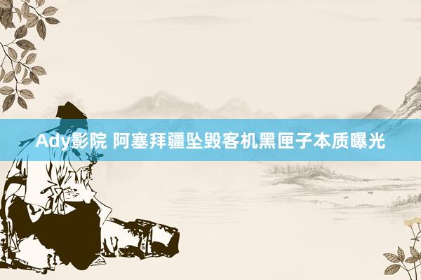 Ady影院 阿塞拜疆坠毁客机黑匣子本质曝光