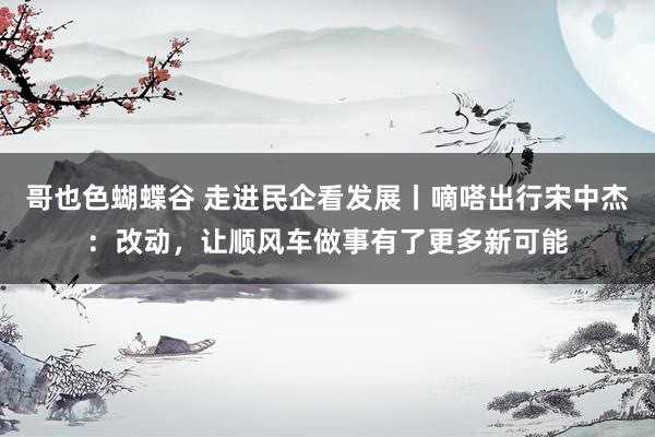 哥也色蝴蝶谷 走进民企看发展丨嘀嗒出行宋中杰：改动，让顺风车做事有了更多新可能