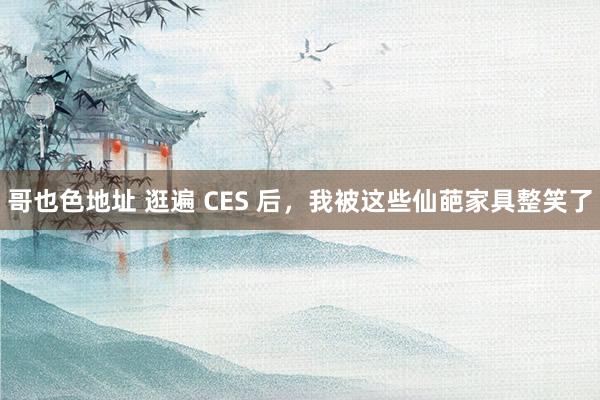 哥也色地址 逛遍 CES 后，我被这些仙葩家具整笑了
