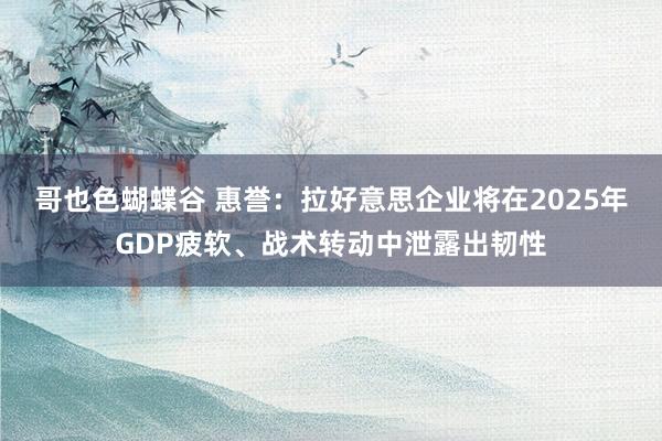 哥也色蝴蝶谷 惠誉：拉好意思企业将在2025年GDP疲软、战术转动中泄露出韧性