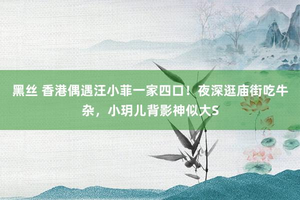 黑丝 香港偶遇汪小菲一家四口！夜深逛庙街吃牛杂，小玥儿背影神似大S