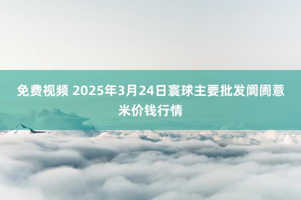 免费视频 2025年3月24日寰球主要批发阛阓薏米价钱行情
