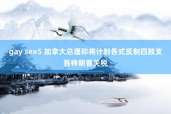 gay sex5 加拿大总理称将计划各式反制四肢支吾特朗普关税