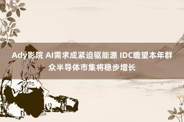 Ady影院 AI需求成紧迫驱能源 IDC瞻望本年群众半导体市集将稳步增长