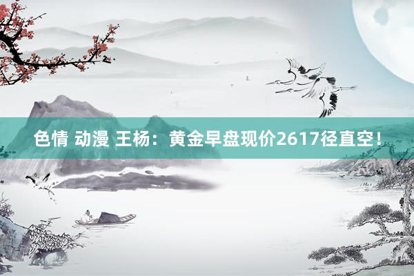 色情 动漫 王杨：黄金早盘现价2617径直空！
