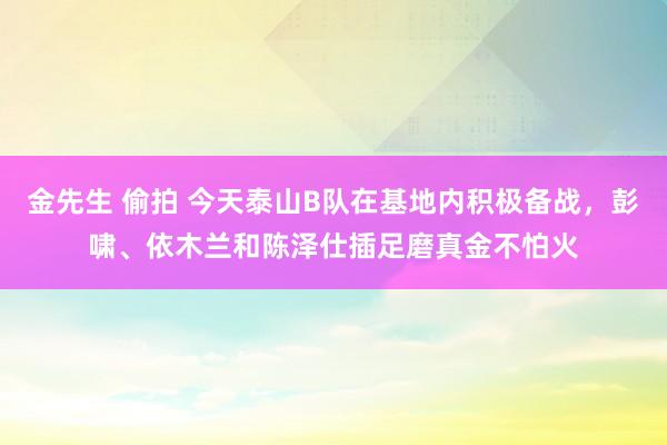 金先生 偷拍 今天泰山B队在基地内积极备战，彭啸、依木兰和陈泽仕插足磨真金不怕火