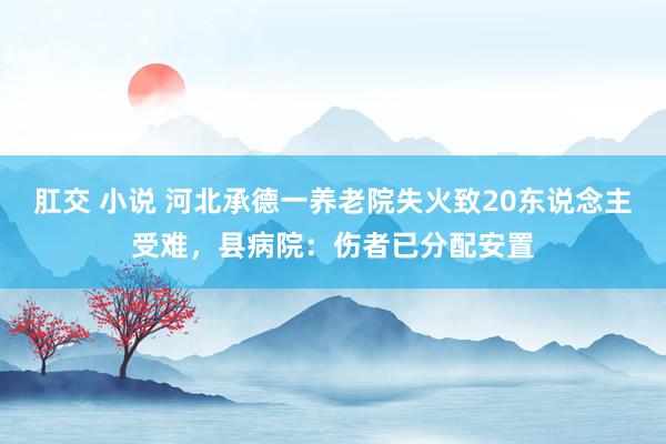 肛交 小说 河北承德一养老院失火致20东说念主受难，县病院：伤者已分配安置