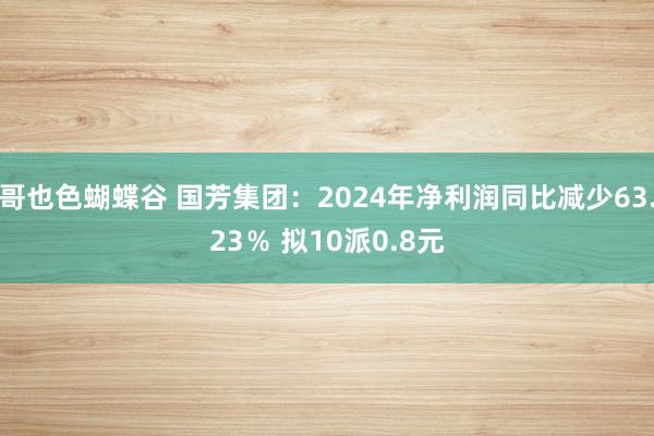 哥也色蝴蝶谷 国芳集团：2024年净利润同比减少63.23％ 拟10派0.8元