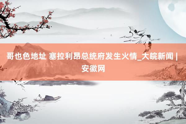哥也色地址 塞拉利昂总统府发生火情_大皖新闻 | 安徽网