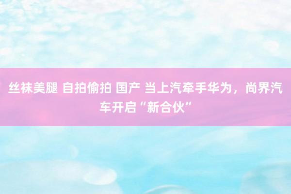 丝袜美腿 自拍偷拍 国产 当上汽牵手华为，尚界汽车开启“新合伙”