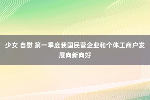 少女 自慰 第一季度我国民营企业和个体工商户发展向新向好