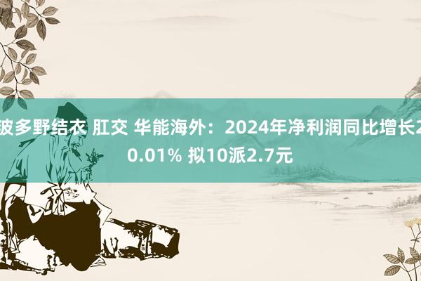 波多野结衣 肛交 华能海外：2024年净利润同比增长20.01% 拟10派2.7元